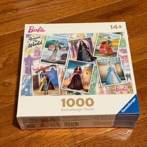Ravensburger Barbie Around the World 1000-Piece Puzzle - White, Pink, Gold